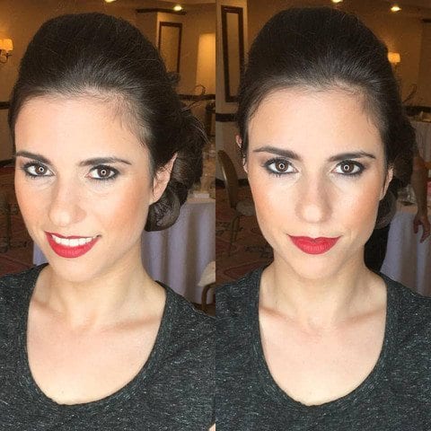 Red lips makeup