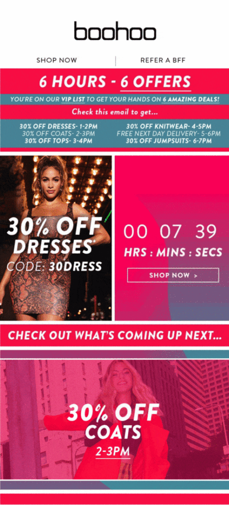 6 hours, six offers, 1 completely live email