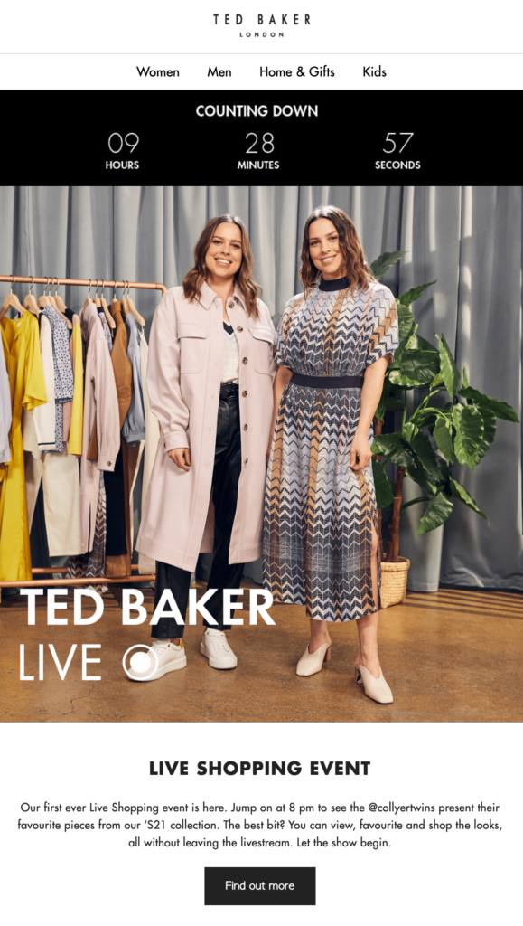 Ted Baker Countdown