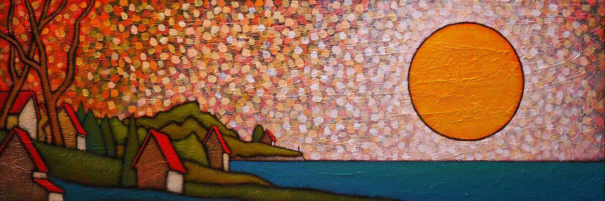 GC Myers "A Matter of Perspective" original 12x36 acrylic painting on canvas $ Inquire