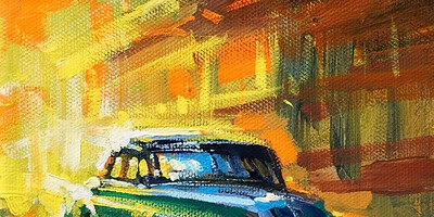 Richell Castellón "XS 24" 6x6 original acrylic on gallery wrapped canvas $120. SOLD