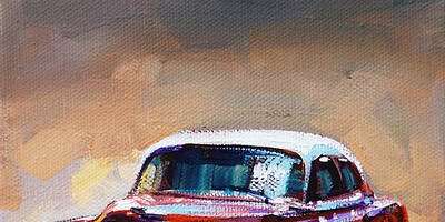 Richell Castellón "XS 28" 6x6 original acrylic on gallery wrapped canvas $120. SOLD