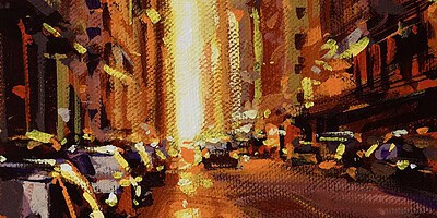 Richell Castellon "NYC XS 56" 6x6 acrylic on gallery wrapped canvas $120. SOLD