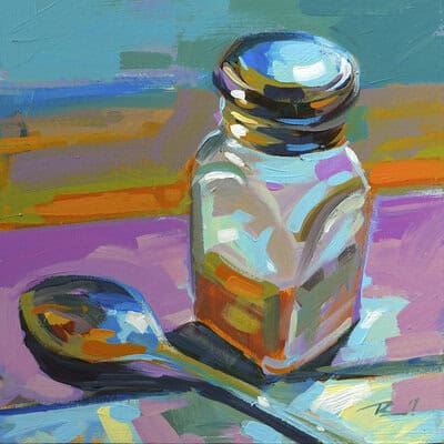 Richell Castellón "ST 4" 6x6 original acrylic on panel $150.