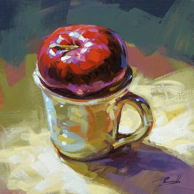Richell Castellón "ST 5" 6x6 original acrylic on panel $150.