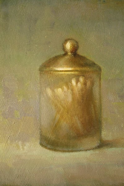 Martin A. Poole "Q Tips" original 10x8 oil painting $1,300.*