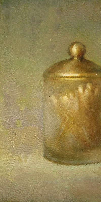 Martin A. Poole "Q Tips" original 10x8 oil painting $ Inquire for pricing.