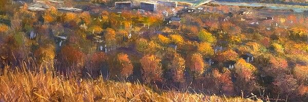 Tom Gardner "Corning View" original 24x36 oil $3,000. 🔴SOLD