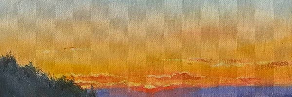 Tom Gardner "Study for Edge of Night" original 14x11 oil $975. 🔴SOLD