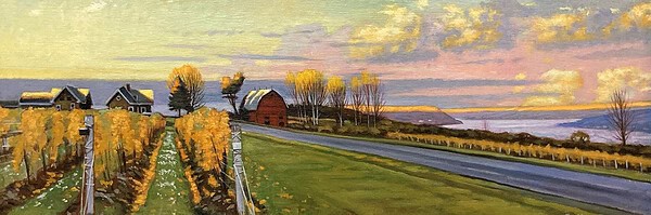 Brian S. Keeler "Keuka Autumn" 30x36 oil on panel $4,200. 🔴SOLD