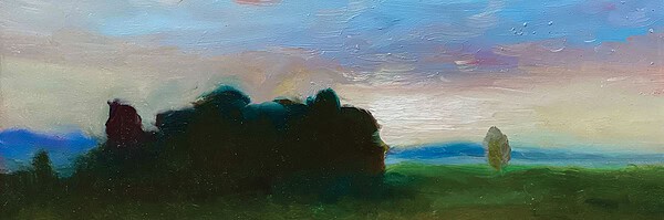 Joseph A. Miller "Evening" 6.5x11 oil/panel $800. INQUIRE