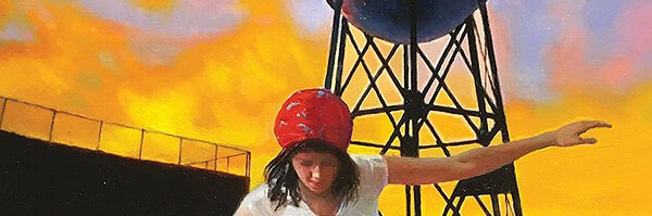 Joseph A. Miller "Free Rider" 19x12 oil/paper/panel $1,400. INQUIRE
