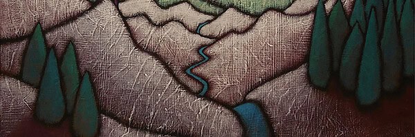 GC Myers "Cool and Composed" 18x18 acrylic/canvas 🔴SOLD