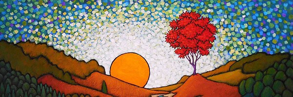GC Myers "New Day Rising" original 24x36 acrylic painting on canvas 🔴SOLD
