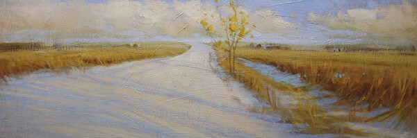 Martin A. Poole "Ice Blue" original 17.75x22 oil painting 🔴SOLD