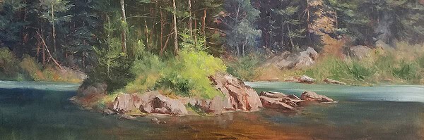 Judy Soprano "Near Franklin Falls" 24x30 oil $1,400. SOLD