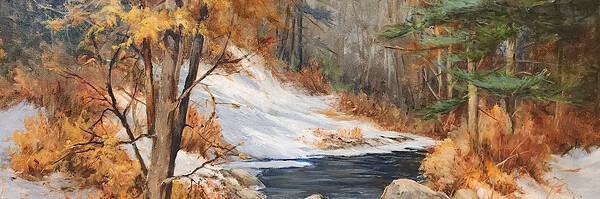 Judy Soprano "Sandy Creek" original 16x20 oil painting $1,100. 🔴SOLD