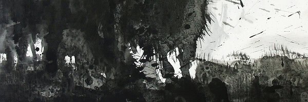 Kathe Umlauf "The Highland Bull" original 12x12 ink painting on gallery wrapped canvas $300. SOLD