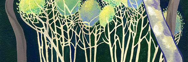 Wynn Yarrow "Grove" 6x6 acrylic gouache $350. INQUIRE