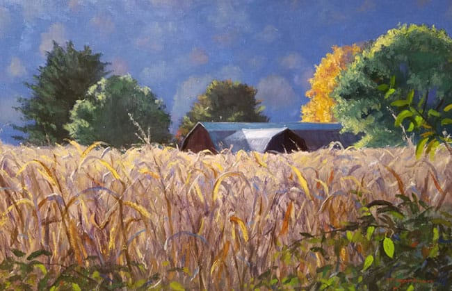 Tom Gardner "Cornfield" 24x36 oil $2,600.
