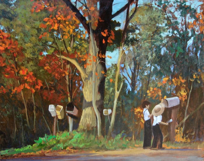 Tom Gardner "Rural Delivery" 24x30 oil $2,200.