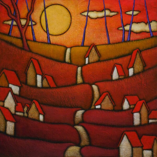 GC Myers "Sun Lullaby" original 24x24 acrylic painting on canvas $ Inquire