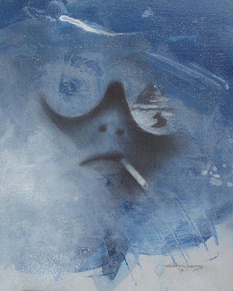 Edd Tokarz Harnas "Double Bind" 10x8 pencil/acrylic on canvas $170.
