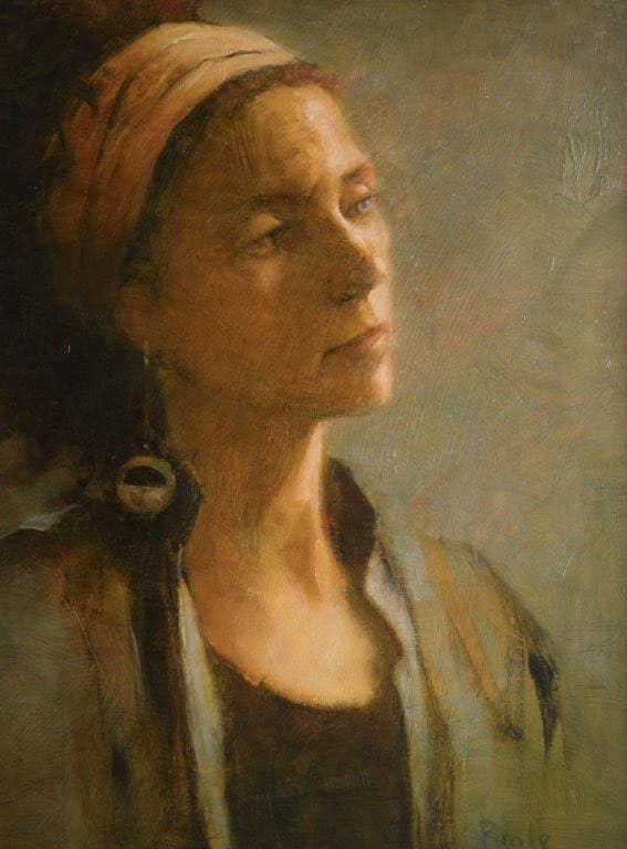 Martin A. Poole "Our Model" 16x12 oil $ Inquire for pricing.