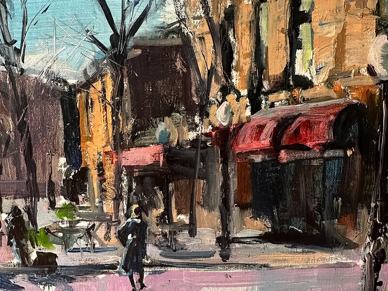 Bruce Baxter "Corning November" original 12x9 oil painting on panel $600.