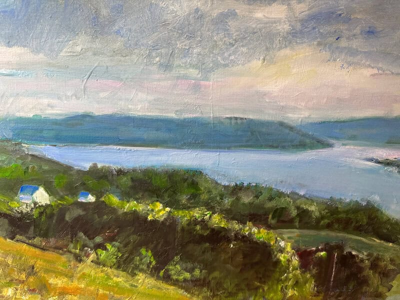 Bruce Baxter "Mike's Vineyard Morning" original 16x20 oil painting on panel $950.
