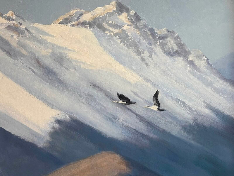 Tom Gardner "Stragglers" original 14x18 oil $1,400.