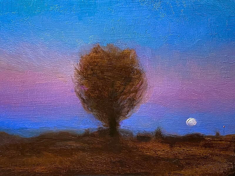 Joseph A. Miller "Twilight Meadow" 5.25x7.5 oil on panel $600.