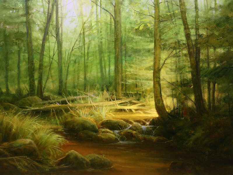 Martin A. Poole "Sun Burn" original 24x36 oil painting $4,400.*