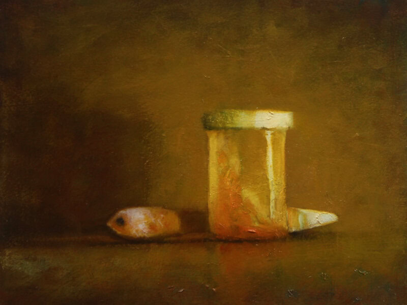 Martin A. Poole "Wax and Knife" original 8x10 oil painting $ Inquire for pricing.