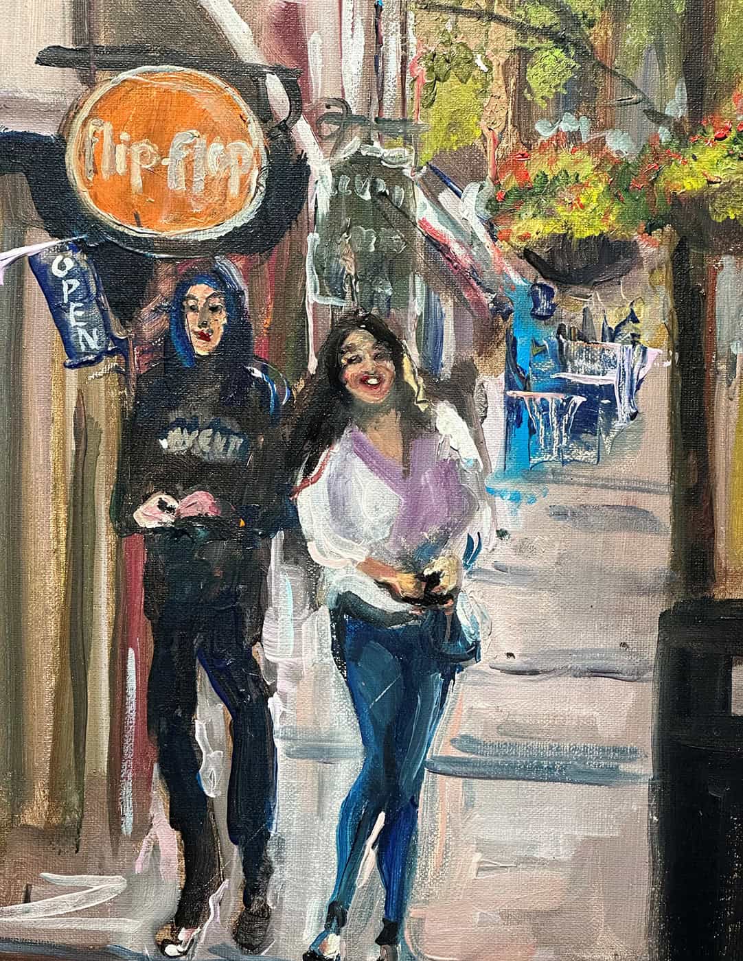 Bruce Baxter "Flip Flop" 10x8 oil $400.