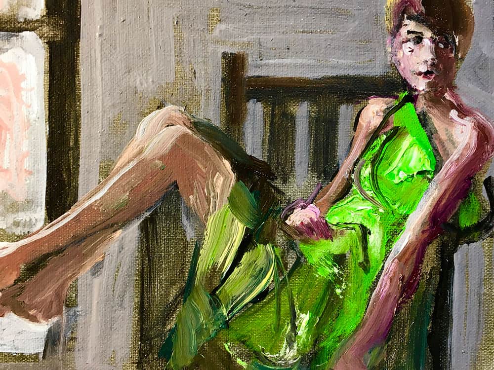 Bruce Baxter "Maria" 5x7 oil $200.