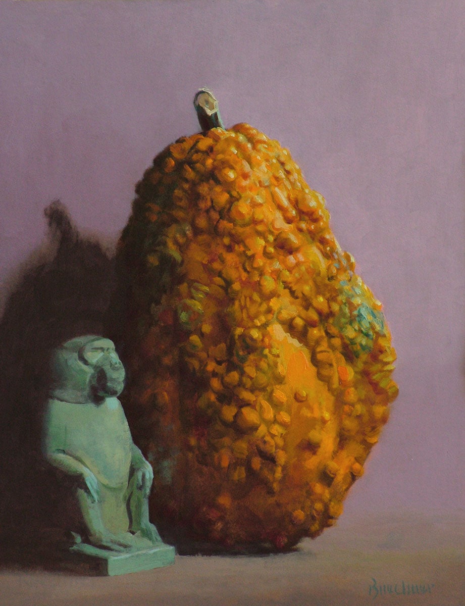 Thomas S. Buechner "God and Gourd" 14x11 oil $2,570.