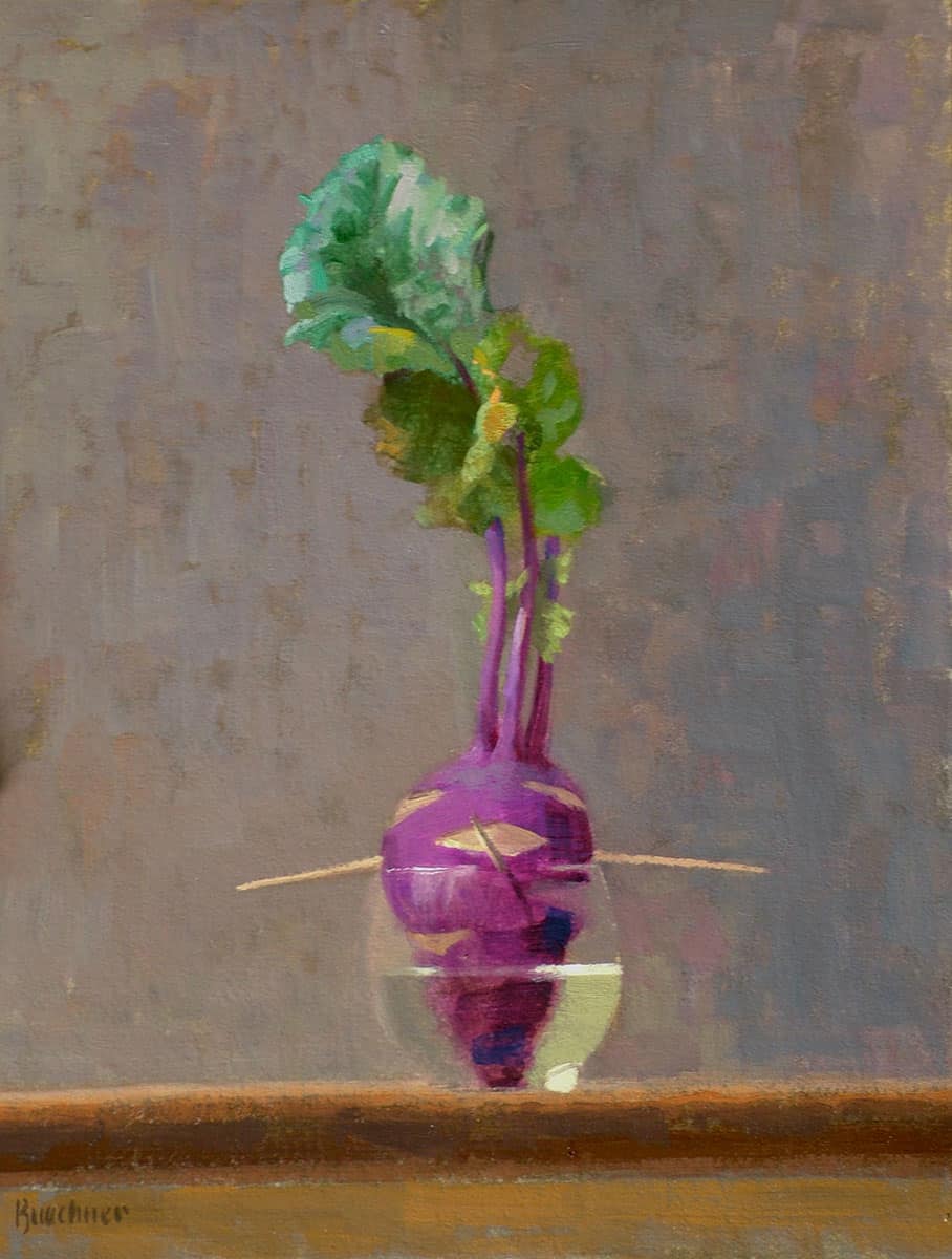 Thomas S. Buechner "Purple Kohlrabi" 14x11 oil $2,570.