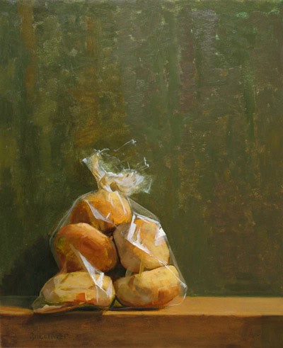 Thomas S. Buechner "Bag of Buns" 20x16 oil $3,390.