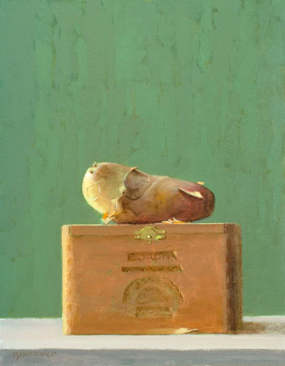 Thomas S. Buechner "Facing Up" 14x11 oil framed $2,500.