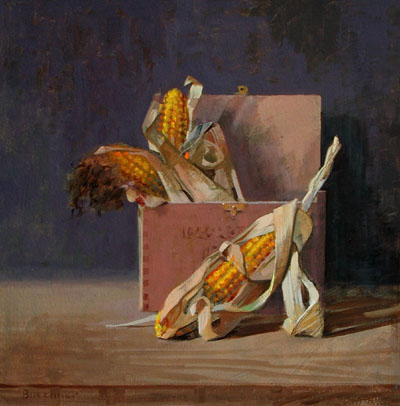 Thomas S. Buechner "Old Corn" 16x16 oil $3,200.