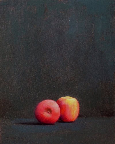 Thomas S. Buechner "Two Apples Alone" 20x16 oil $3,390.