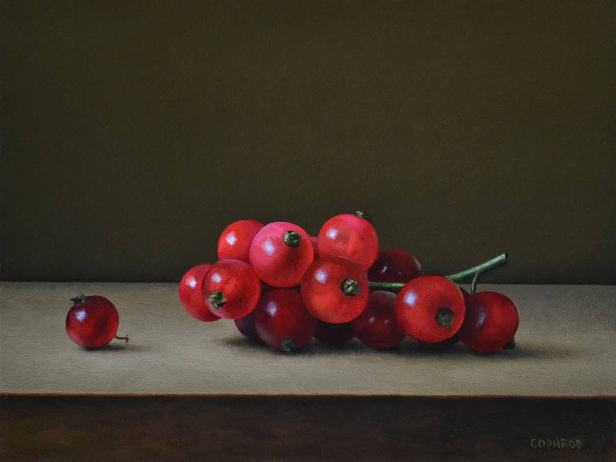 Trish Coonrod "Red Currants" 6x8 oil INQUIRE