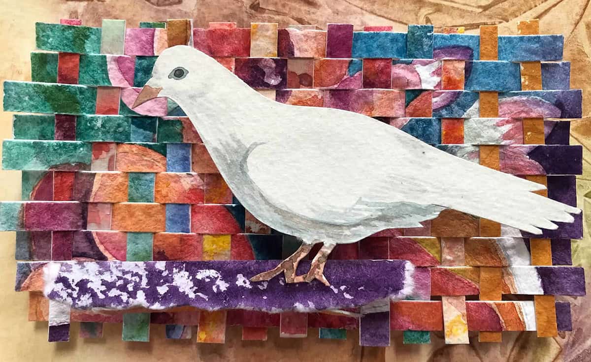Cynthia Cratsley "Dove" 7x4 watercolor $95. SOLD