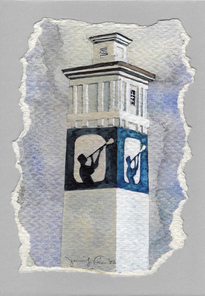 Jennifer Fais "Glancing Light" 6x4 watercolor/acrylic $225.