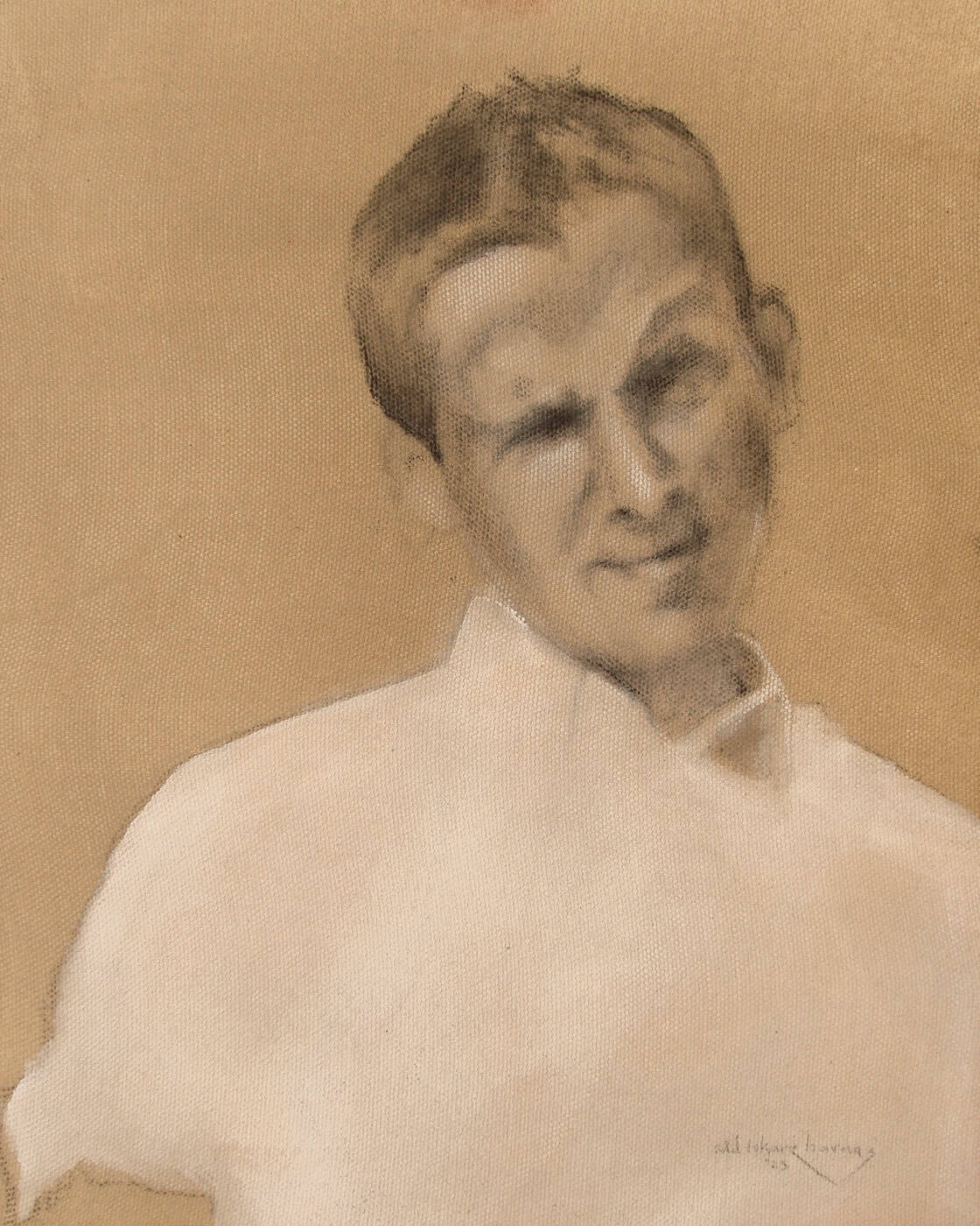 Edd Tokarz Harnas "Squint" 10x8 mixed media artwork on gallery wrapped canvas $170.