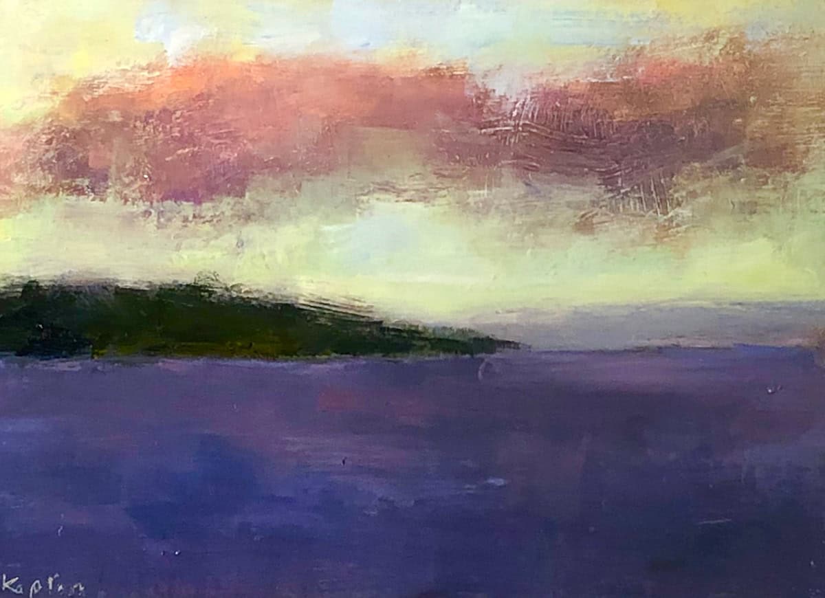 Ileen Kaplan "Keuka Lake with Clouds" 5x7 oil $290. SOLD
