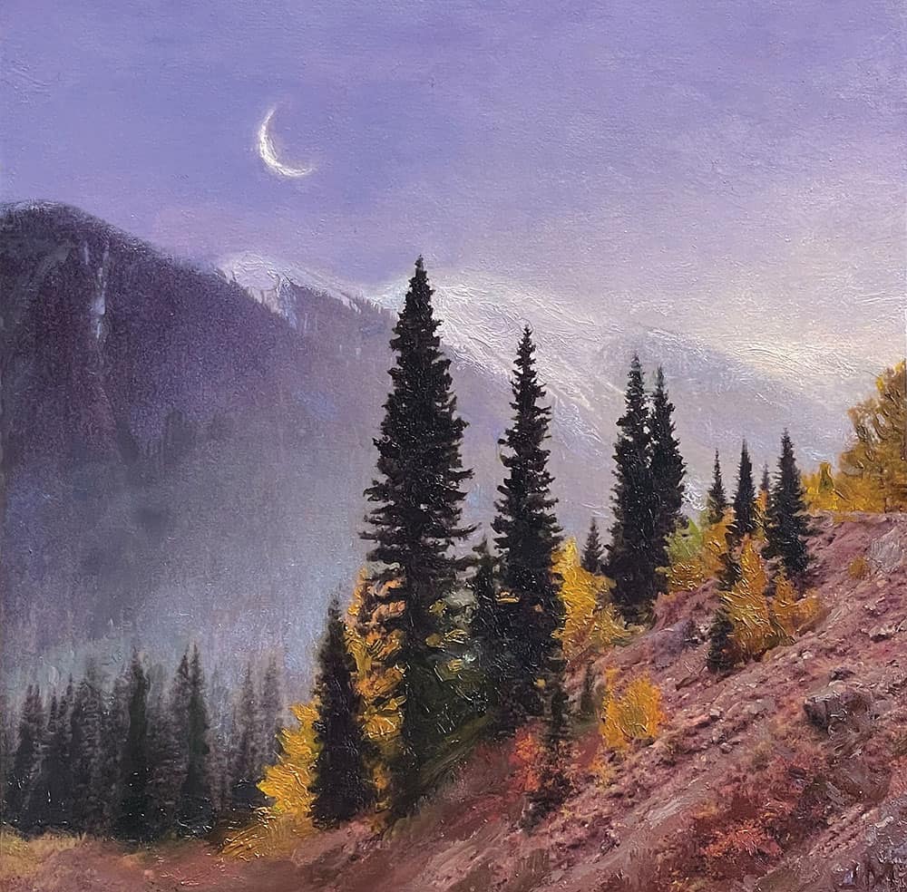 Joseph A. Miller "Autumn Canyon" 7x7 oil $600. SOLD