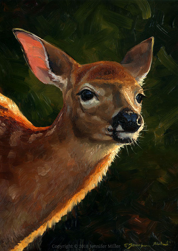 Jennifer Miller "New Light" 7x5 oil $350. SOLD