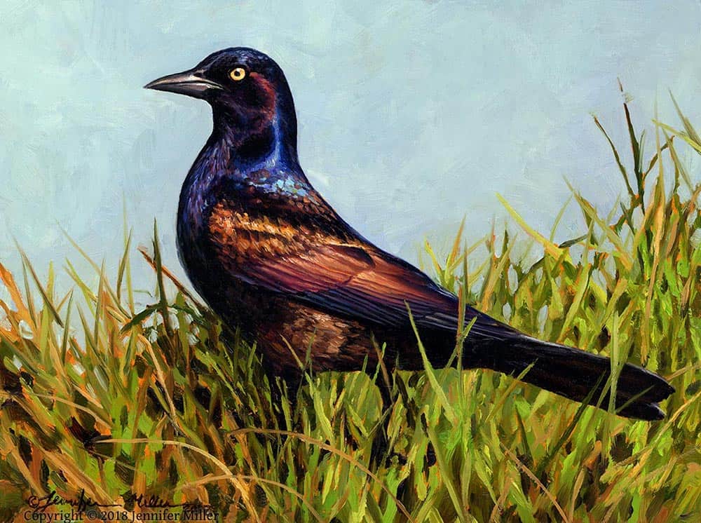 Jennifer Miller "Sassy Stroll" 6x8 oil $480. SOLD